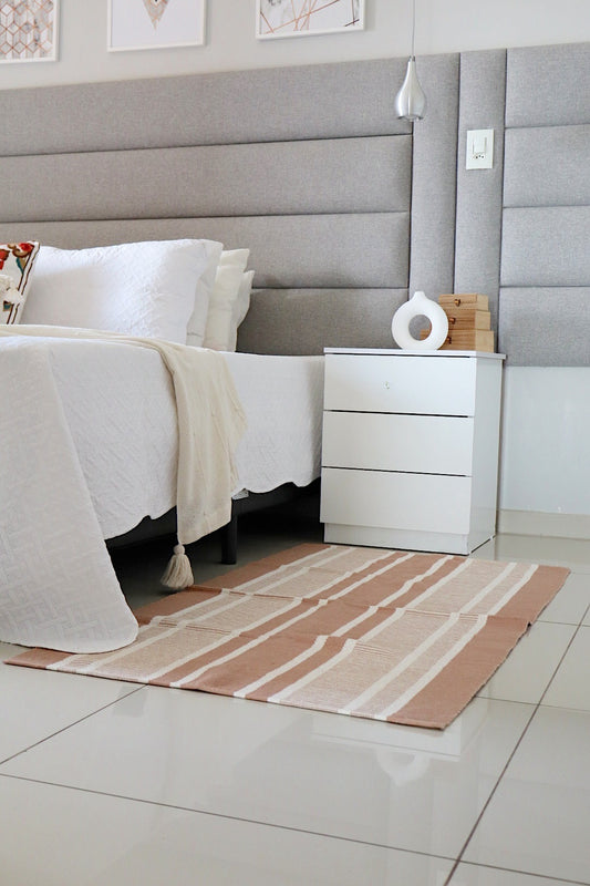 Tapete Médio Linha Rosé Listras 0,80x1,50m