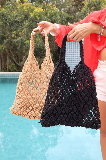 Bolsa de Praia Tote Rede Macramê