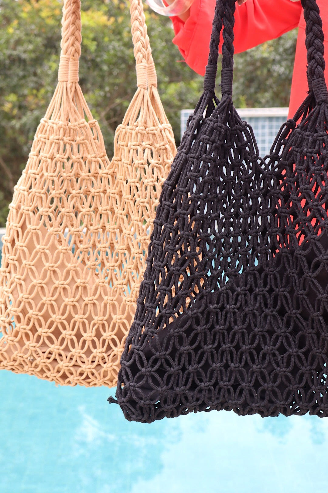 Bolsa de Praia Tote Rede Macramê