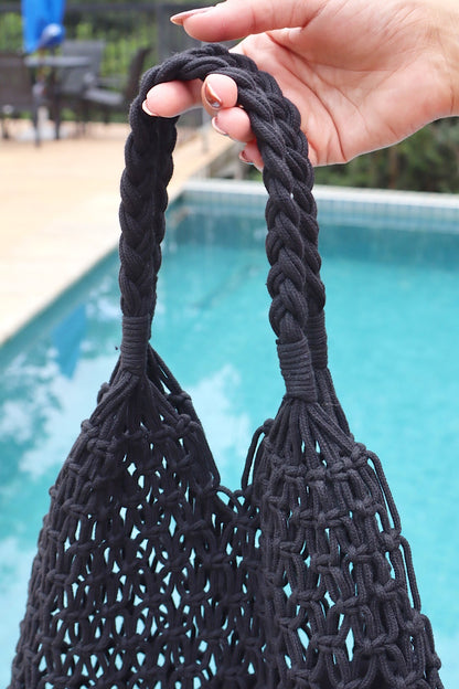 Bolsa de Praia Tote Rede Macramê