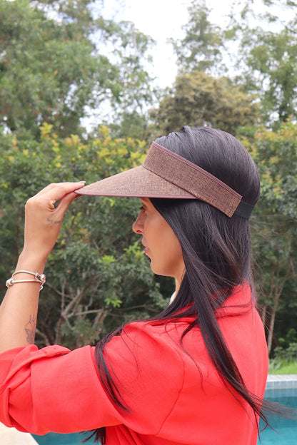 Viseira Arco Grande Palha Praia Piscina