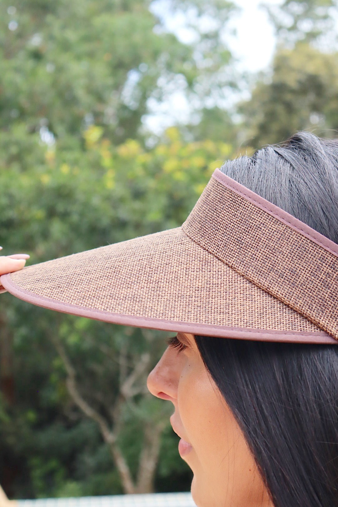 Viseira Arco Grande Palha Praia Piscina