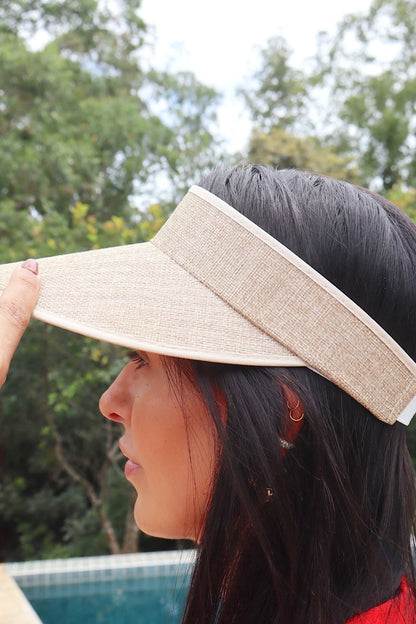 Viseira Arco Grande Palha Praia Piscina