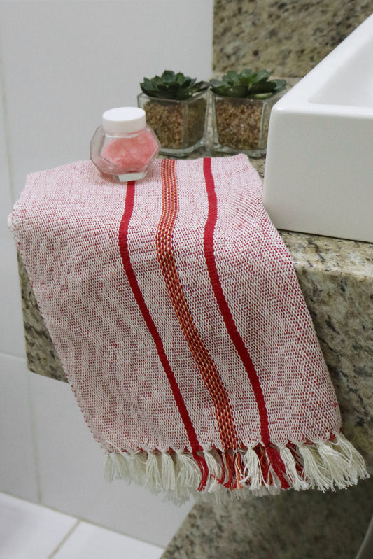 Toalhinha Lavabo Linha Vermelha