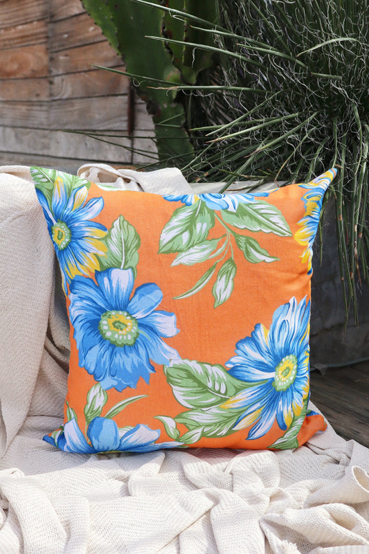 Capa de Almofada Chita Laranja 45x45 ou 65x65