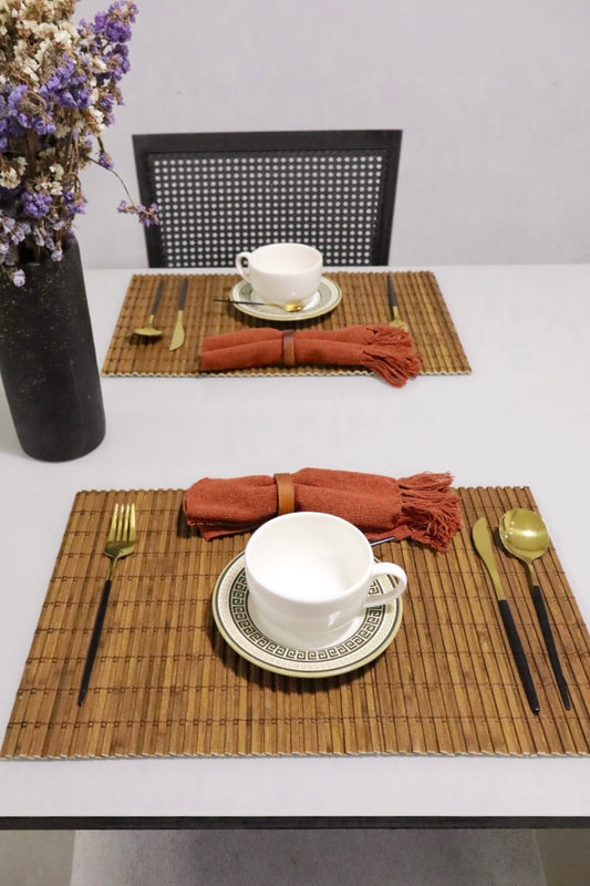 Lugar Americano Bambu 30x40cm Escuro Fino