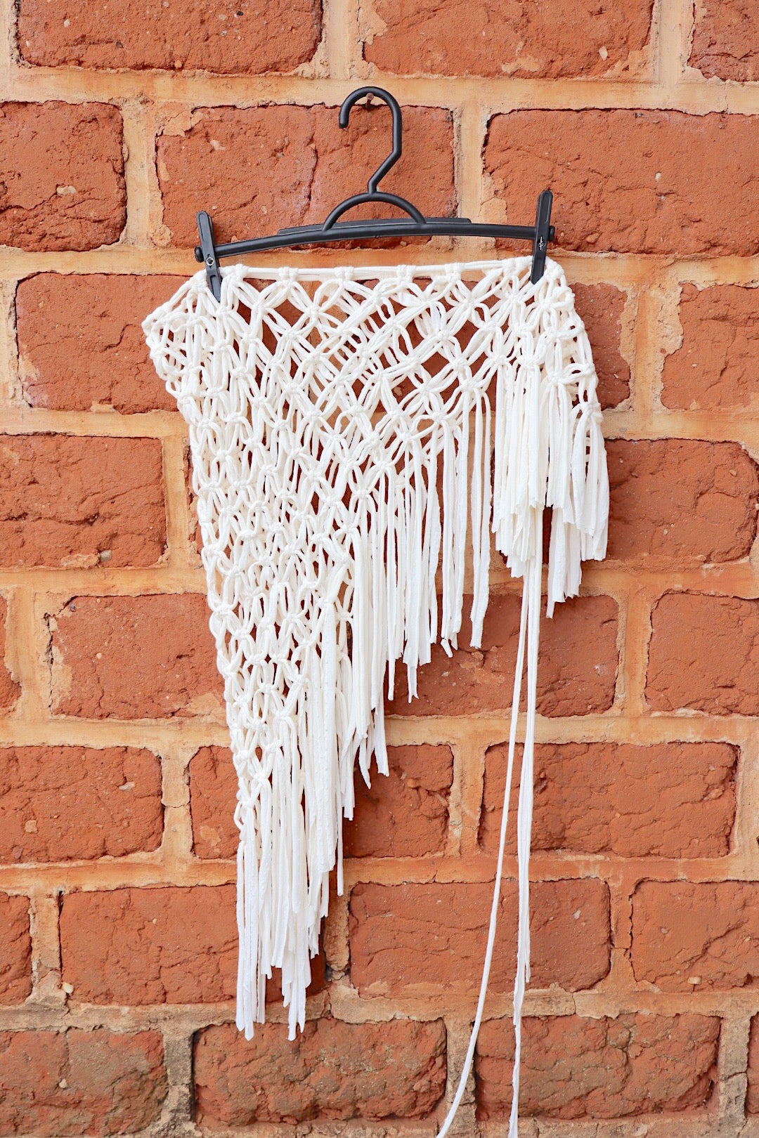 Saída de Praia Crochê Macramê Curta Recorte Luxo em Malha Cru