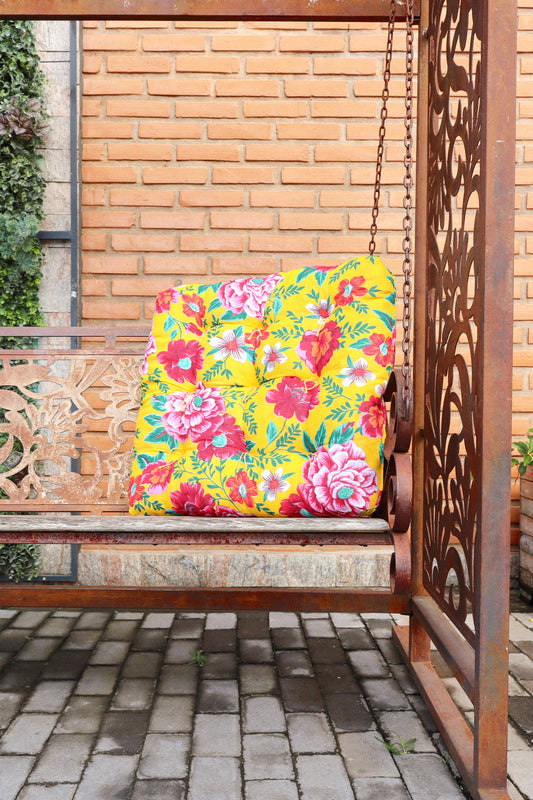 Almofada Futon Chita Amarelo 55x55cm