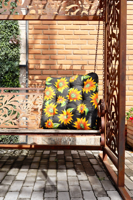 Almofada Futon Chita Preto 55x55cm