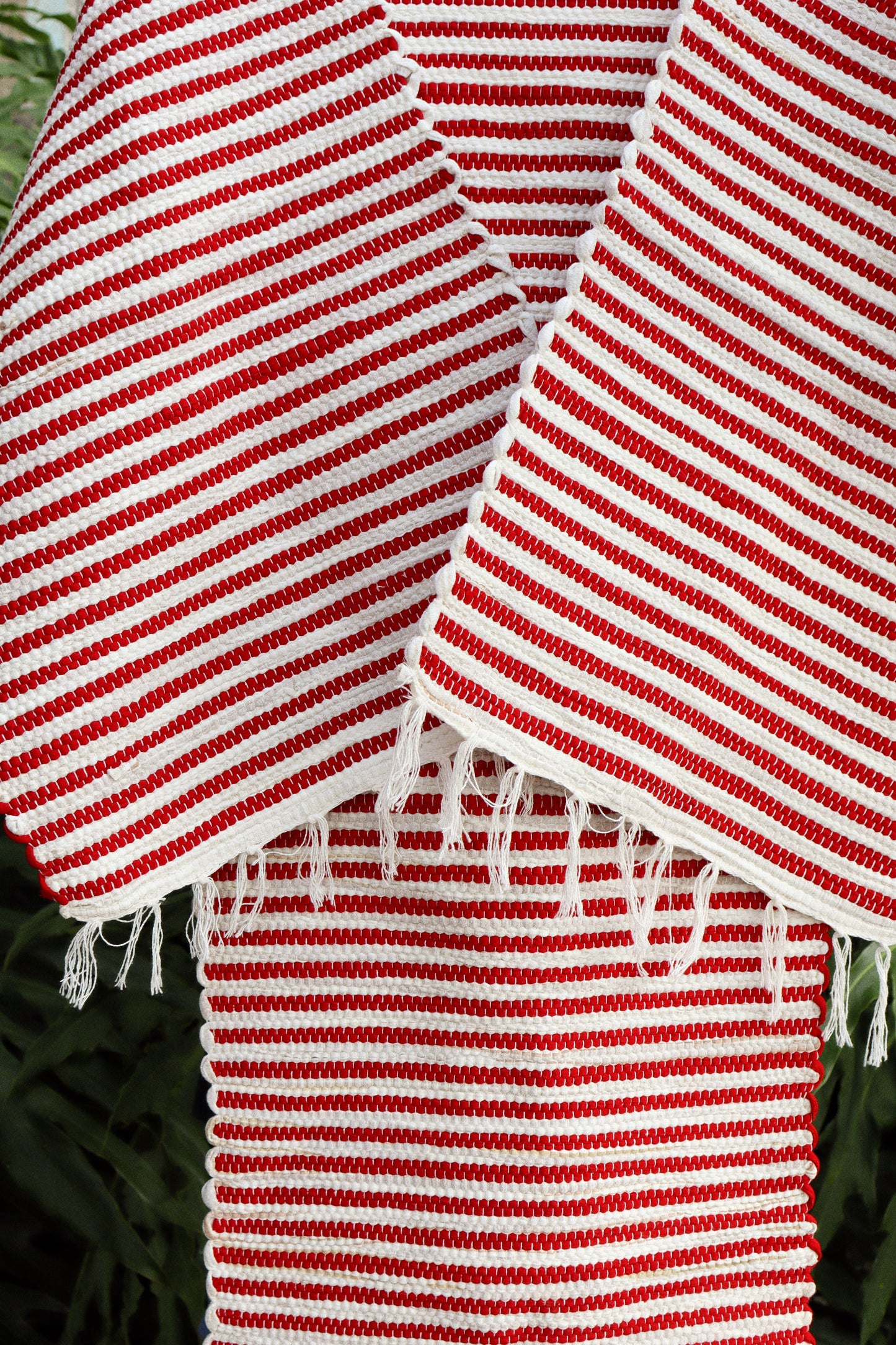 Jogo de Passadeira com 3 Peças Zebrinha Mini Vermelho e Branco