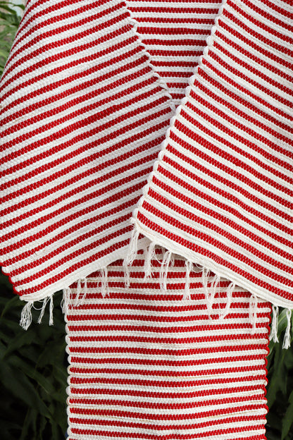 Jogo de Passadeira com 3 Peças Zebrinha Mini Vermelho e Branco