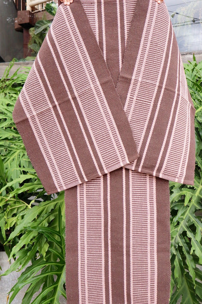 Jogo de Passadeira Linha Listrado Marrom