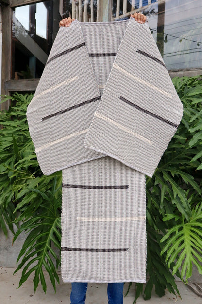 Jogo de Passadeira Linha Capri Cinza