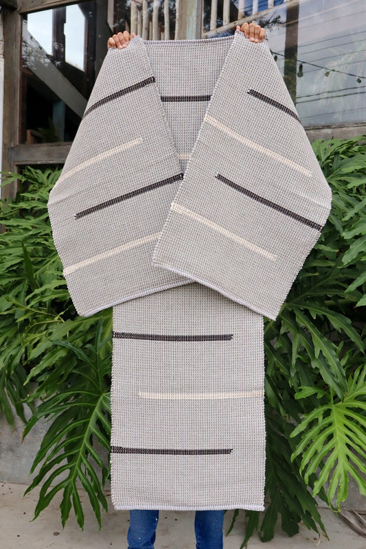 Jogo de Passadeira Linha Capri Cinza