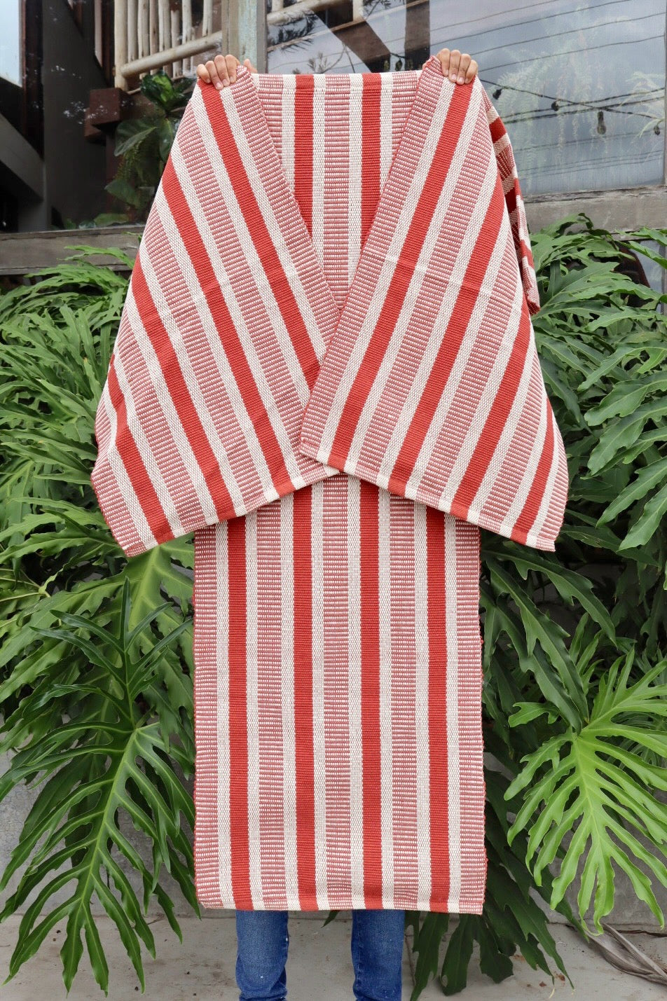 Jogo de Passadeira Linha Listras Terracota