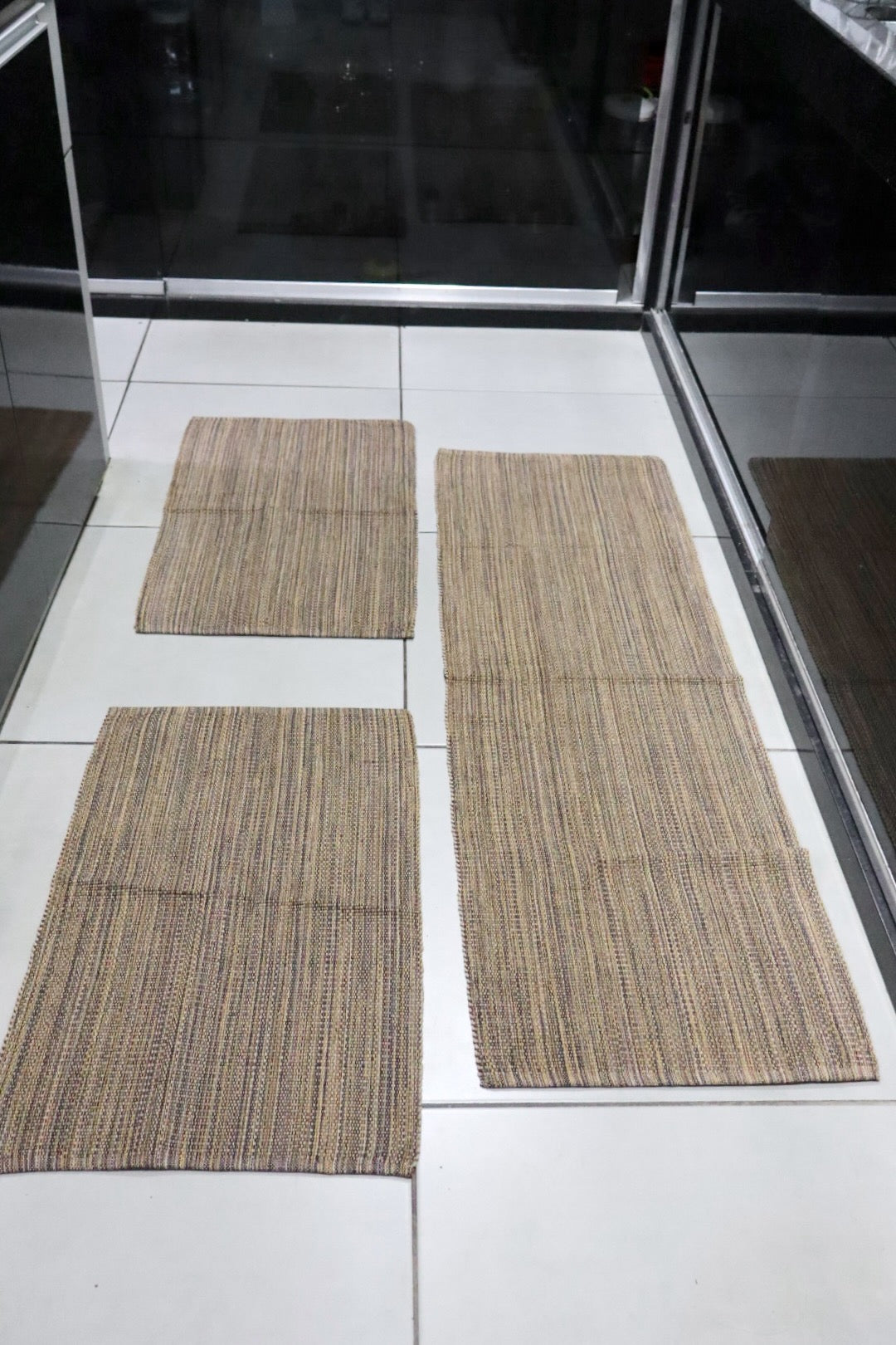 Jogo de Passadeira Linha Mesclado Escuro Bege