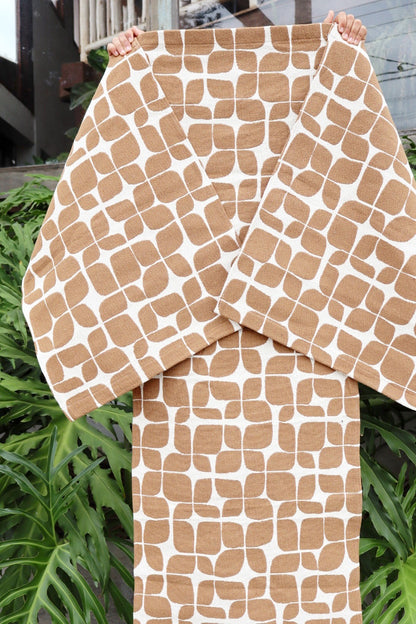 Jogo de Passadeira Algodão Marajoara Caramelo