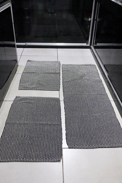 Jogo de Passadeira Linha Preto e Branco