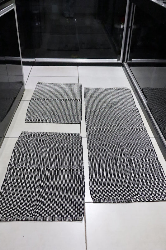 Jogo de Passadeira Linha Preto e Branco