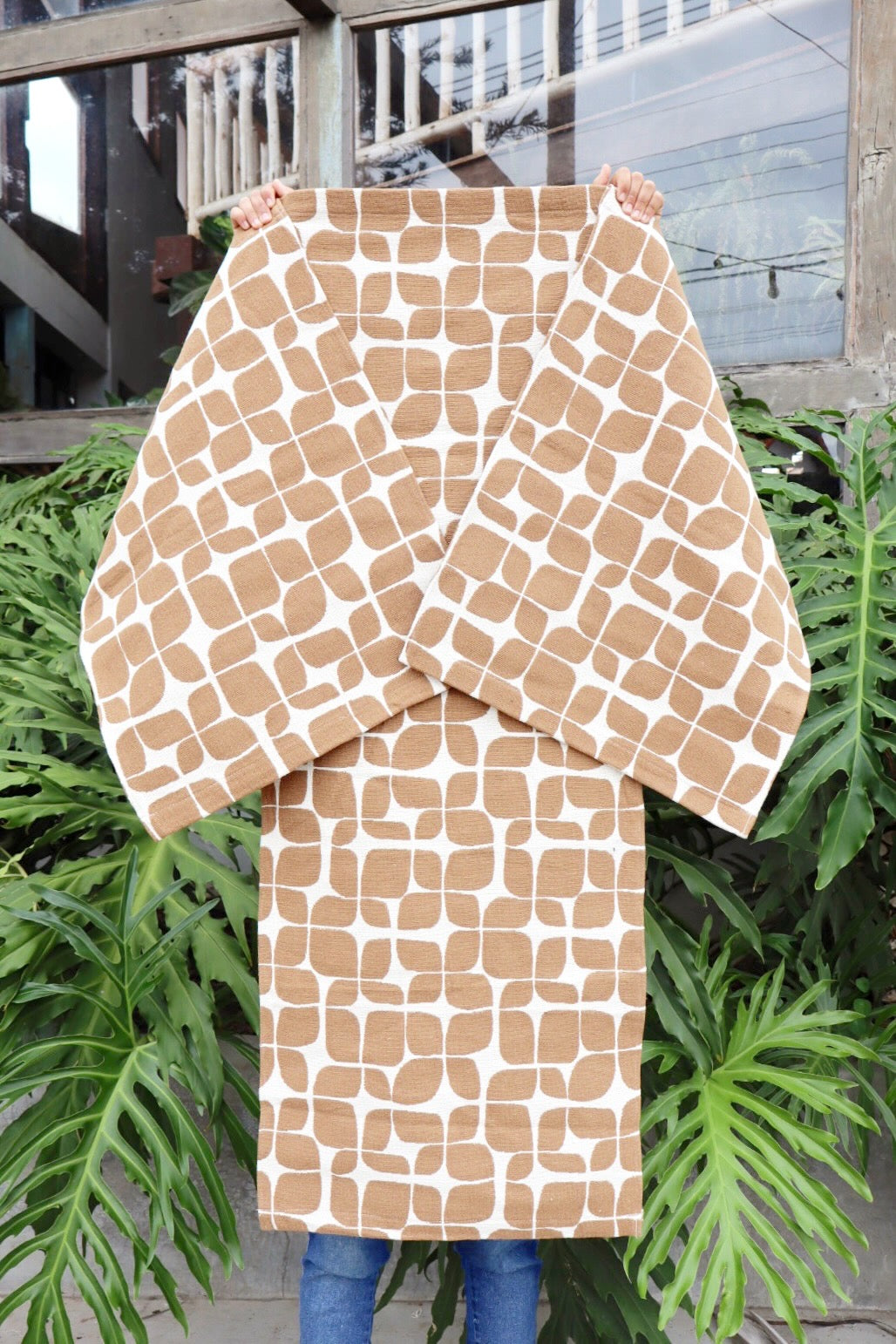 Jogo de Passadeira Algodão Marajoara Caramelo