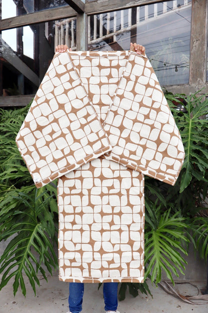 Jogo de Passadeira Algodão Marajoara Caramelo