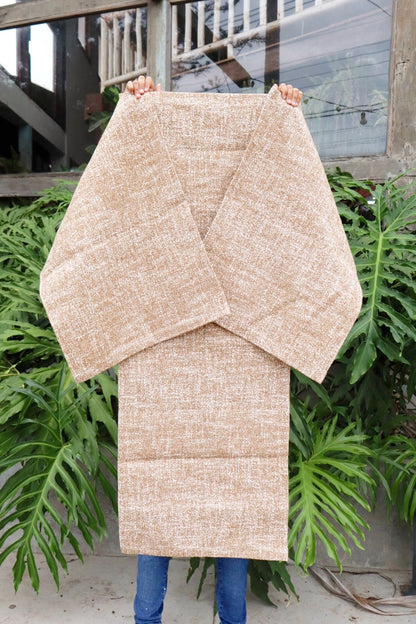 Jogo de Passadeira Algodão Mesclado Bege