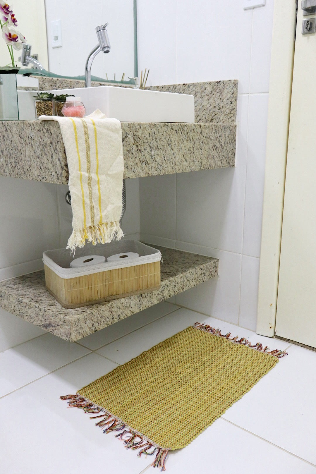 Kit 2 Peças de Lavabo Comum Amarelo