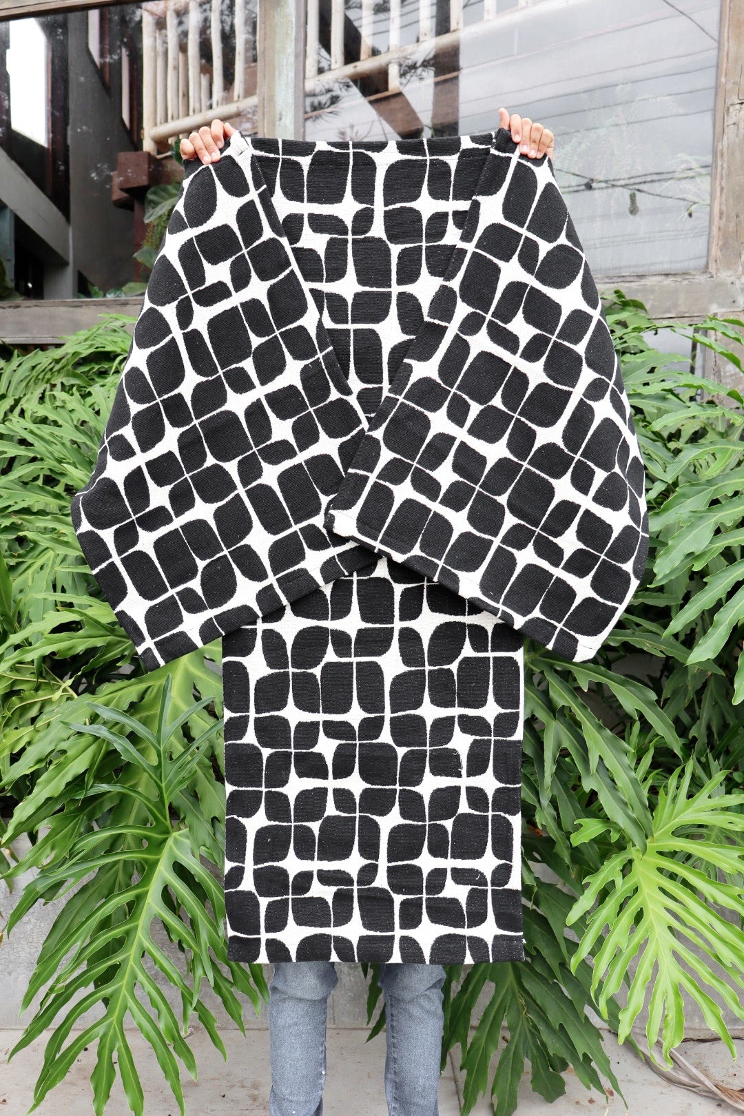 Jogo de Passadeira Algodão Marajoara Preto