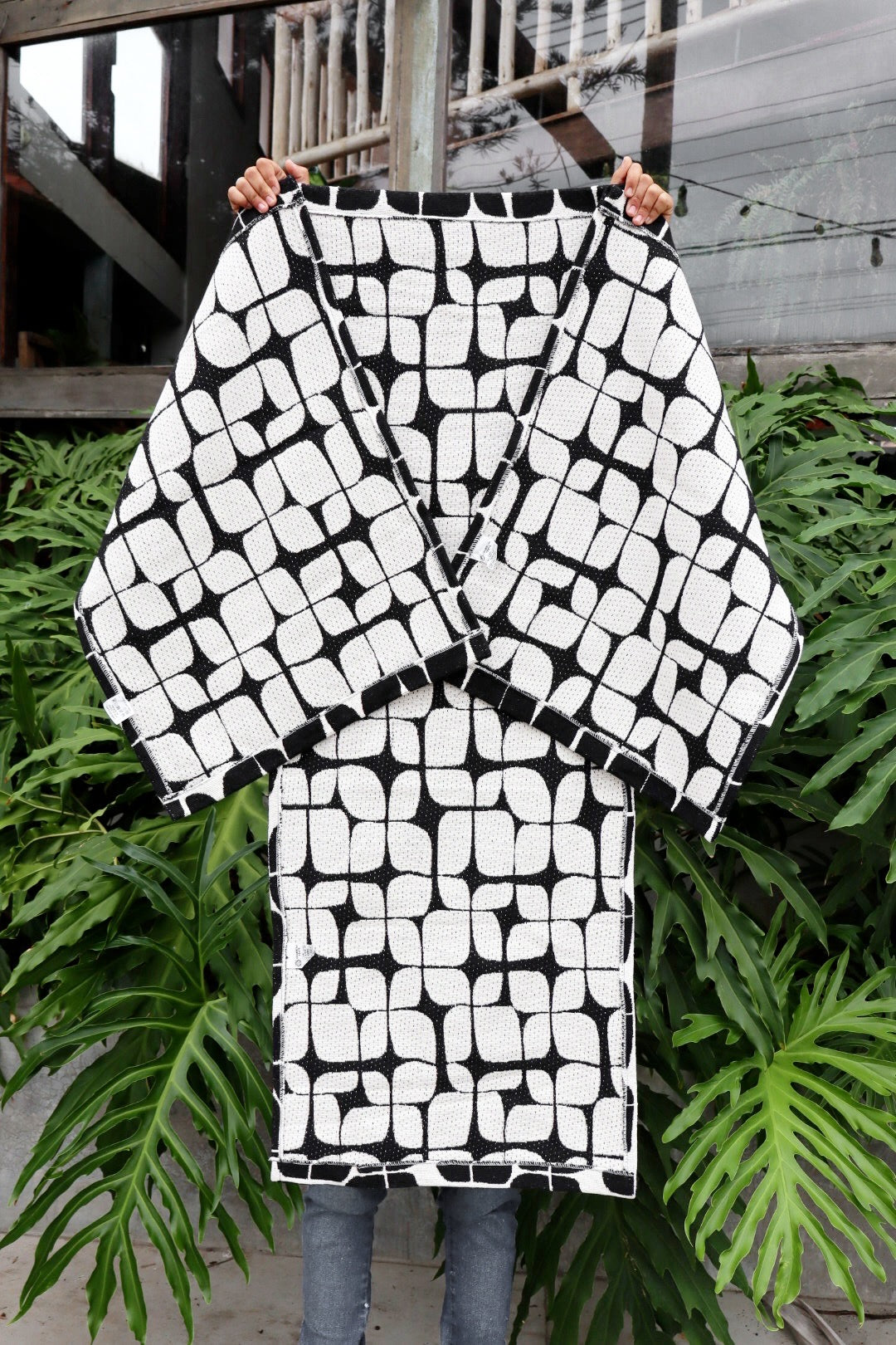 Jogo de Passadeira Algodão Marajoara Preto