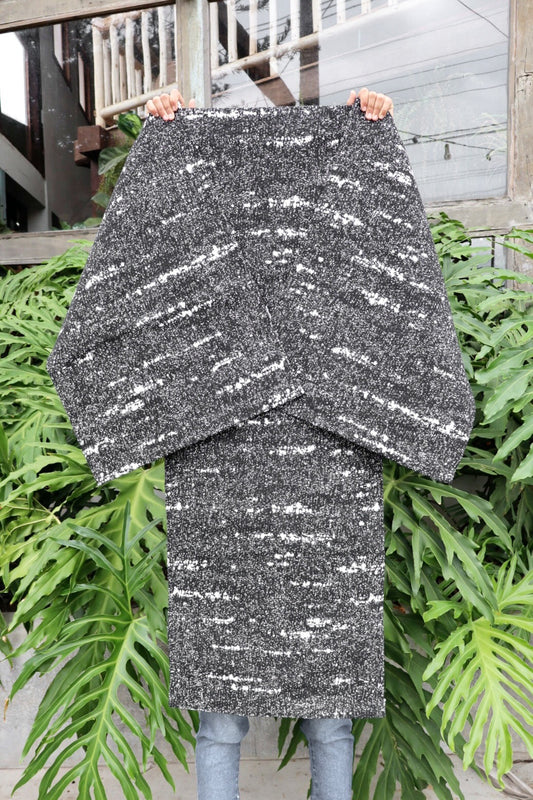 Jogo de Passadeira Algodão Mesclado Preto