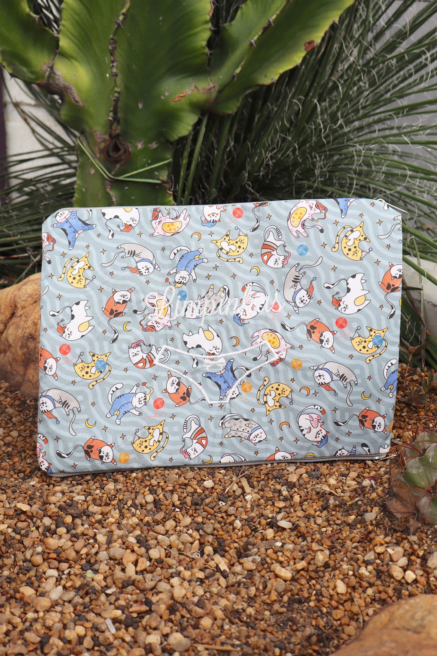 Necessaire Porta Calcinha Limpinha Sujinha G Gatos