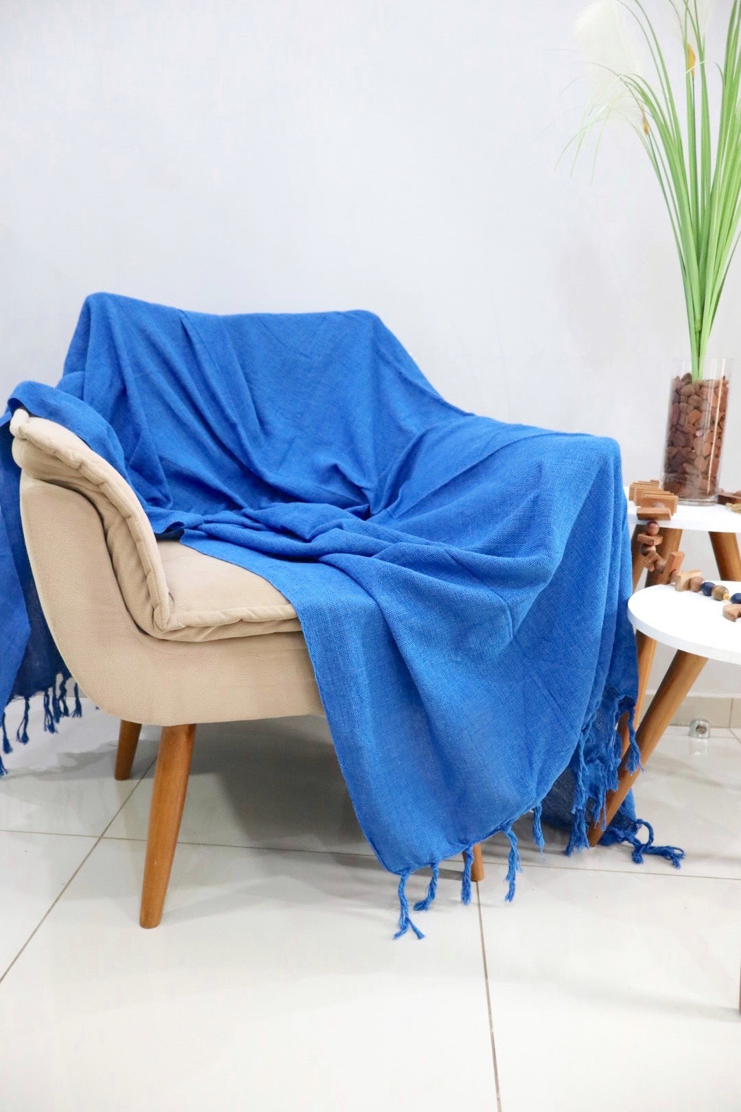 Manta para Sofá Básica Gigante Azul 1,40x2,20m
