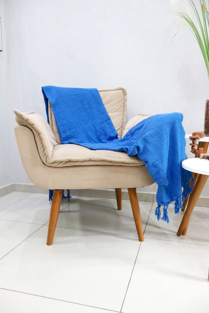 Manta para Sofá Básica Gigante Azul 1,40x2,20m