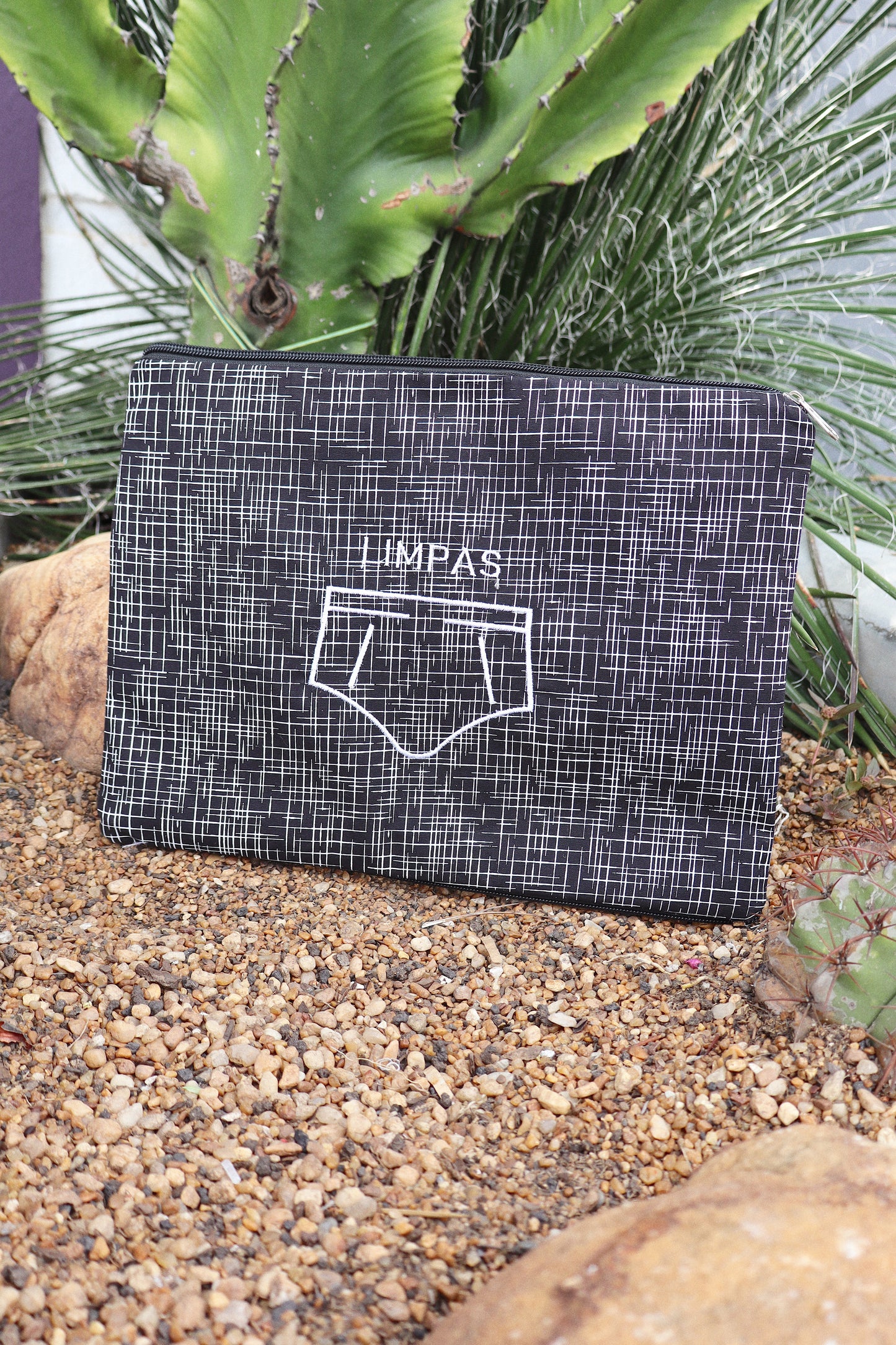 Necessaire Porta Cueca Limpinha Sujinha G Preta Listrada