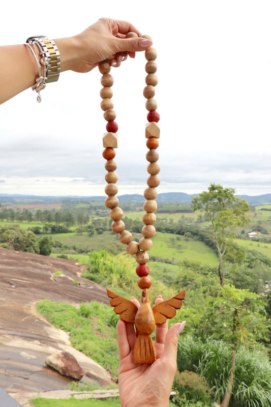 Colar / Terço de Mesa Médio Decorativo Divino Neutro