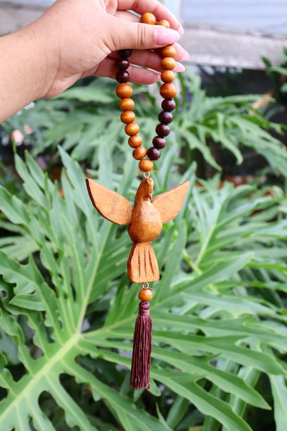 Enfeite de Porta / Divino Retrovisor Decorativo com Argola Divino Marrom Escuro