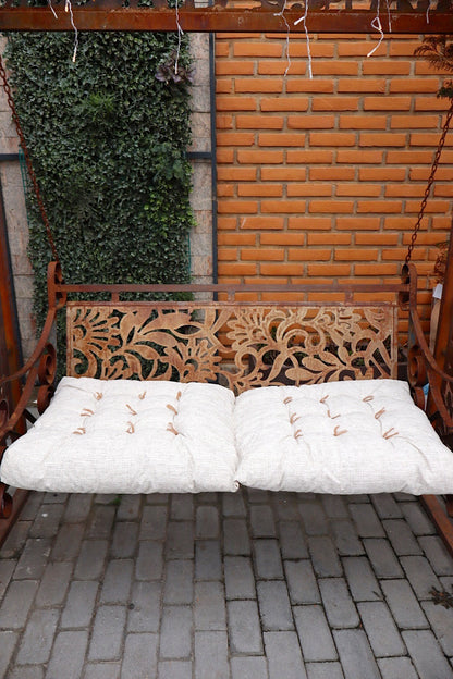 Almofada Futon Dupla Impermeável 1,10x0,50m Mesclado Cru