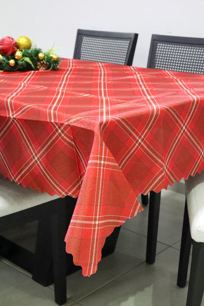 Toalha de Mesa Natal Oxford Vermelha 1,40x2,20m