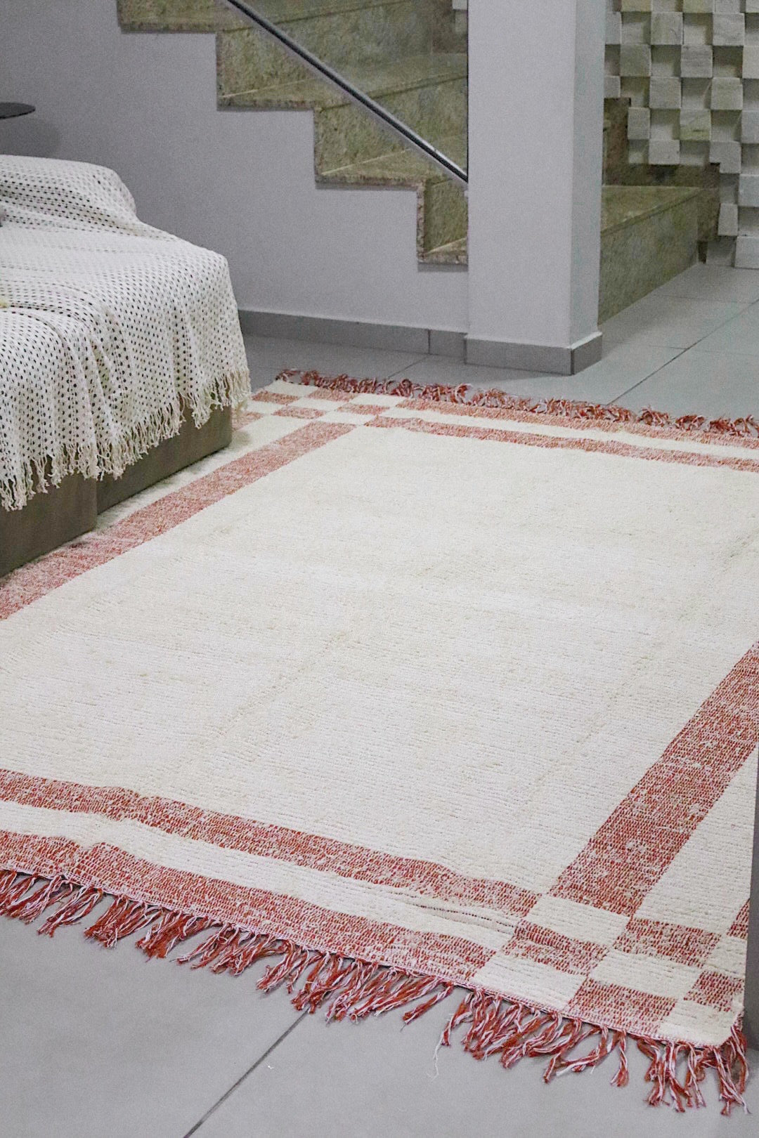 Tapete Algodão Felpudo Dupla Face Terracota 2,00x3,00m