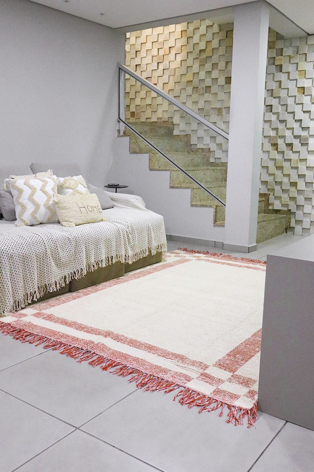 Tapete Algodão Felpudo Dupla Face Terracota 2,00x3,00m