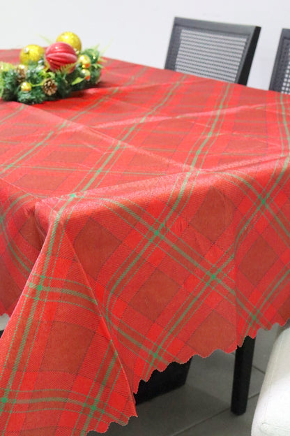 Toalha de Mesa Natal Oxford Vermelha e Verde 1,40x2,20m