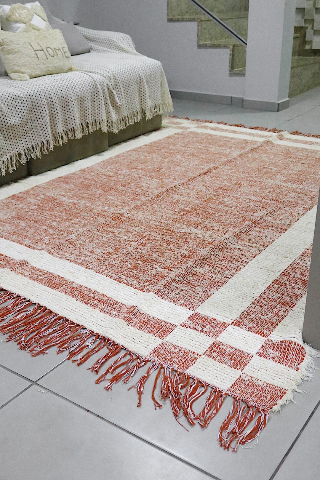 Tapete Algodão Felpudo Dupla Face Terracota 2,00x3,00m