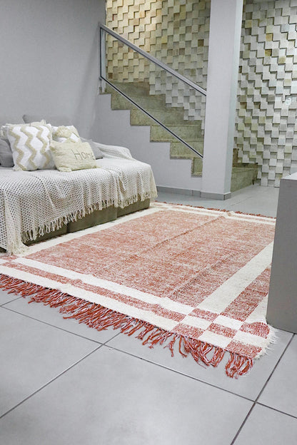 Tapete Algodão Felpudo Dupla Face Terracota 2,00x3,00m