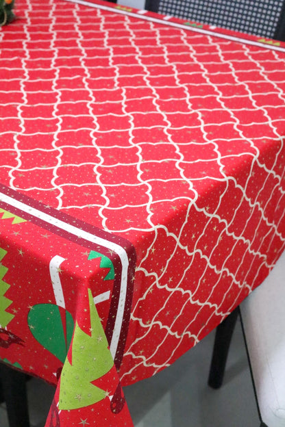 Toalha de Mesa Natal Oxford Árvores Geométrica 1,40x2,20m