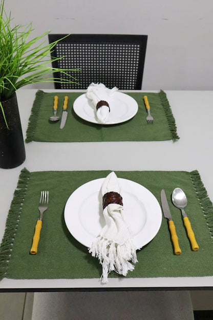 Par Jogo Americano Linha Verde Musgo