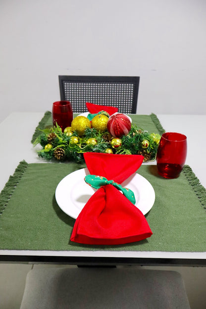 Par Jogo Americano Linha Verde Musgo