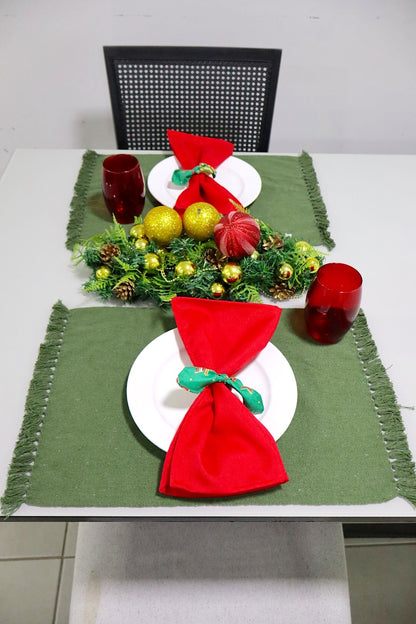 Par Jogo Americano Linha Verde Musgo