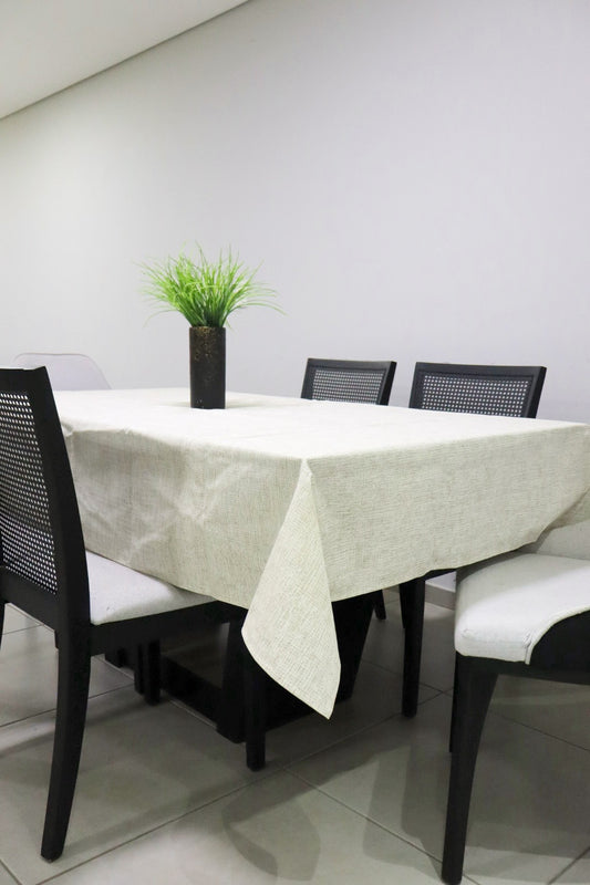 Toalha de Mesa Impermeável Mesclada Cru 1,45mx2,2m