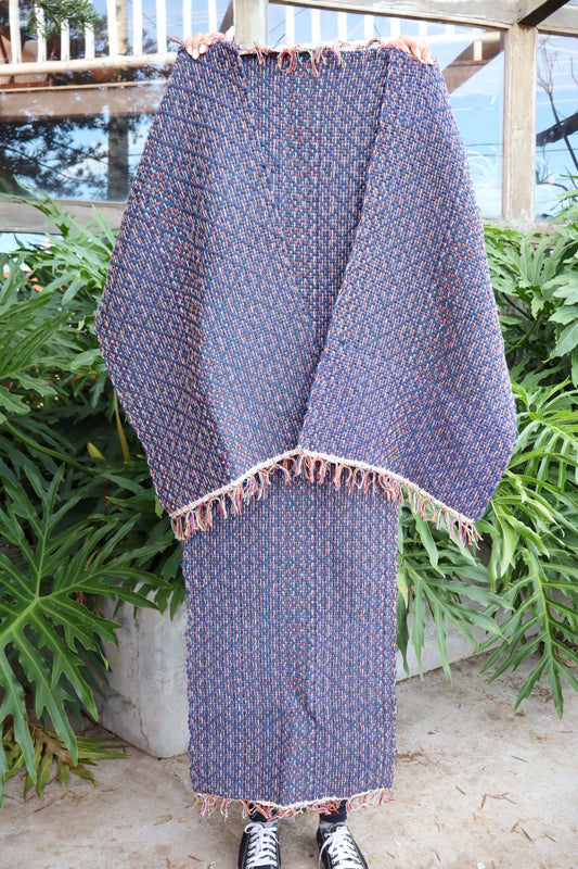 Jogo De Passadeira Coroa Malha Azul Marinho