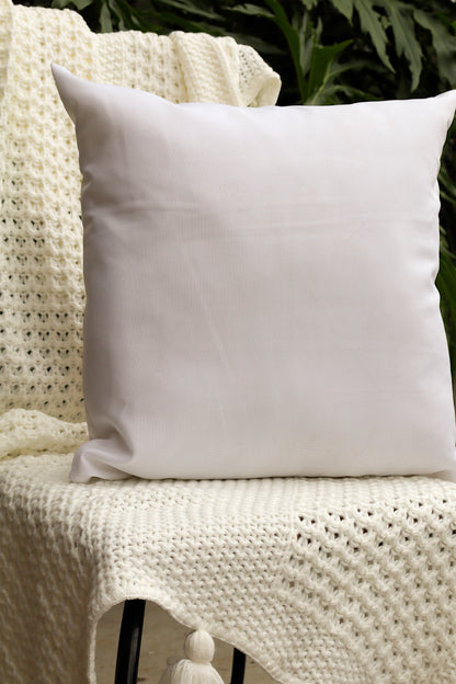 Capa de Almofada Oxford Lisa Off White Cru 65x65